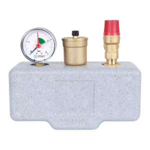 Группа безопасности котла STOUT до 50 кВт, 3 бар (в теплоизоляции)																				