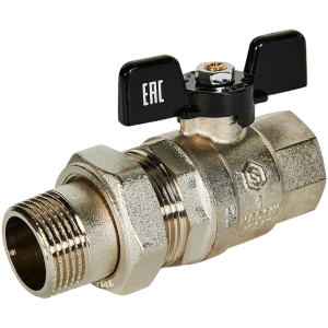 Кран шаровой полнопроходной с полусгоном 1 1/4" ВР/НР STOUT ГОСТ Р 59553-2021