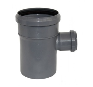 Тройник канализационный 110/50/87° серый "РТП" (36572)