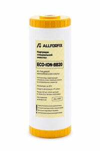 Картридж с ионообменной смолой ECO ION-20BB "Allforfix"