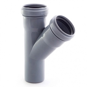 Тройник канализационный 32/32/45° серый "РТП" (36427)