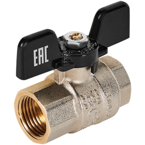 Кран шаровой полнопроходной 1/2" ВР/ВР бабочка STOUT ГОСТ Р 59553-2021