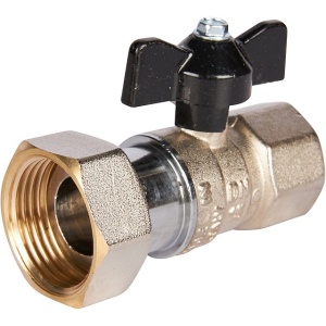 Кран шаровой с накидной гайкой 3/4" / 1" ВР/накидная гайка бабочка STOUT