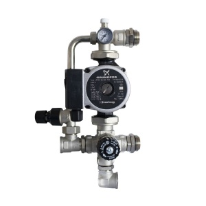 Насосно-смесительный узел с термостатическим клапаном и байпасом; Grundfos UPSO 25-65 130 STOUТ 