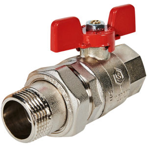 Кран шаровой полнопроходной с полусгоном 1/2" ВР/НР (EPDM) STOUT ГОСТ Р 59553-2021