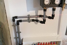 Монтаж коллектора для теплого пола